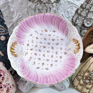 Rosenthal Antique Pink Petite Rose Seashell Scalloped Bowl - R&C Germany
